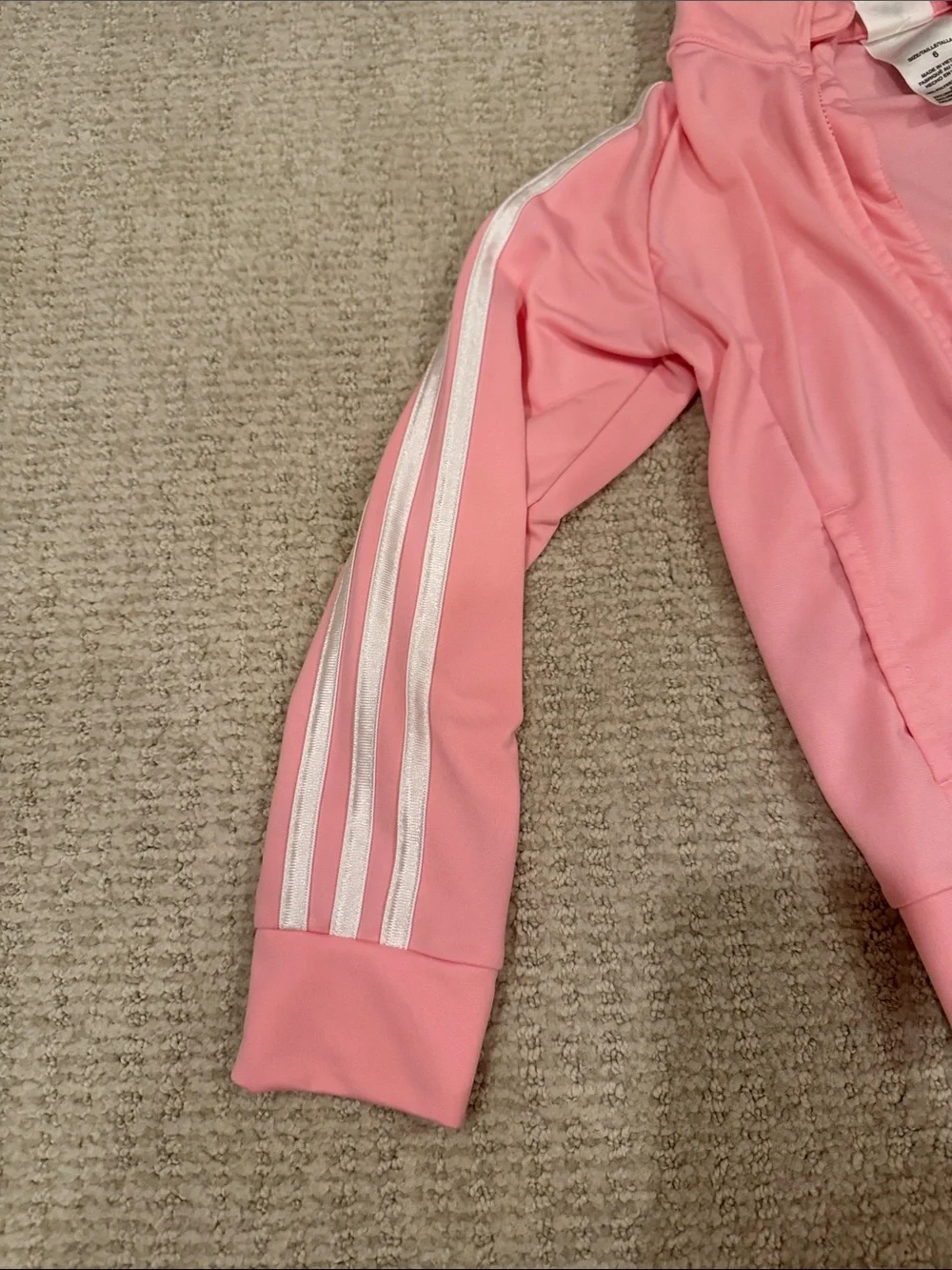 adidas Pink Girls Two-Piece Track Jacket and Pants Set